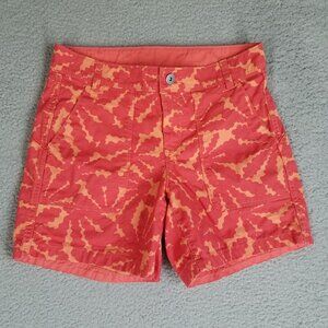 The North Face Hiking Shorts Women's 2 Ripstop Utility 5" Outdoors Orange Casual